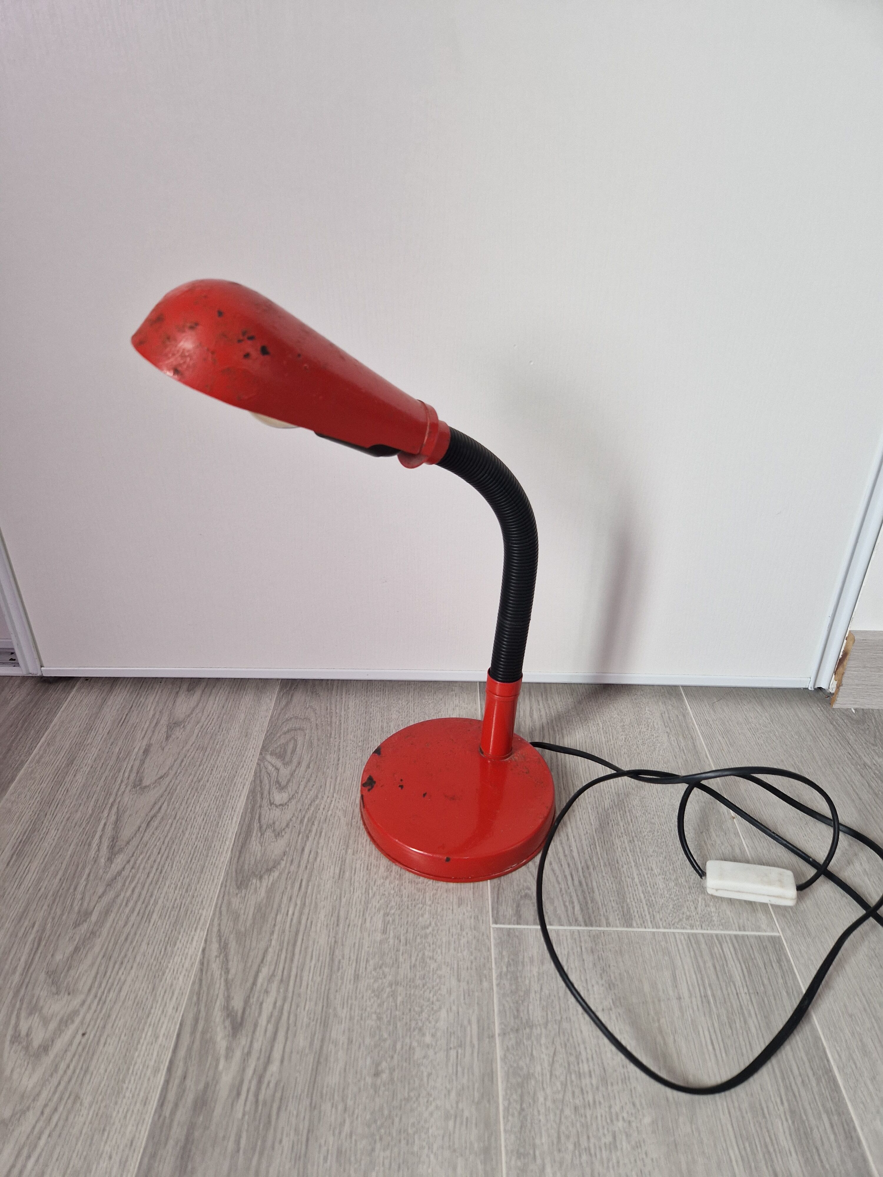 Vintage red desk lamp