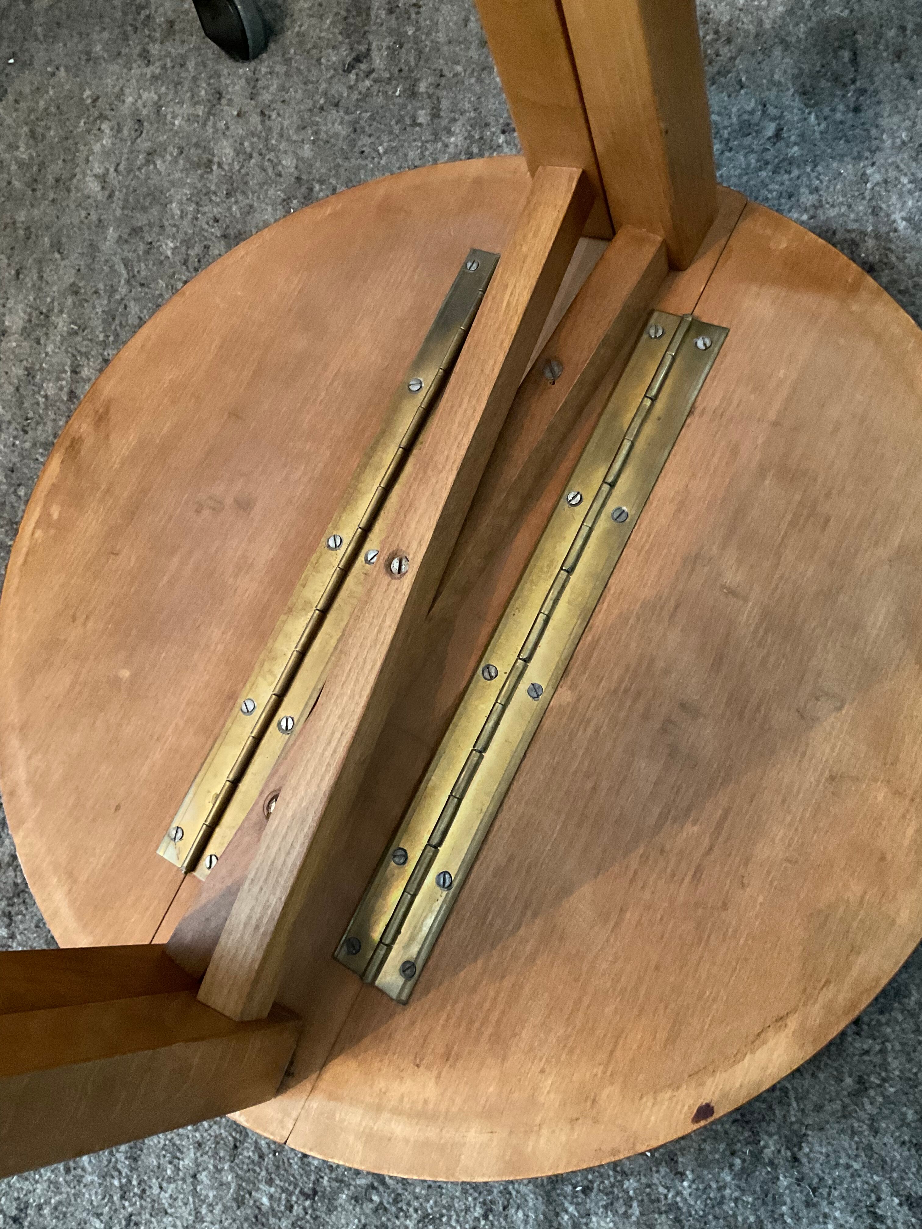 Scandinavian set by Poul Hundevad table and 4 folding teak stools