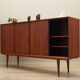 Buffet haut en teck, design danois, années 1970, fabriqué par Omann Jun