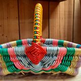 Mini scoubidou woven basket colors
