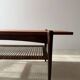 Vintage Creafort coffee table 1960s teak with rattan magazine shelf