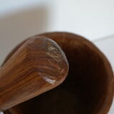 Mortar and pestle made of exotic African wood