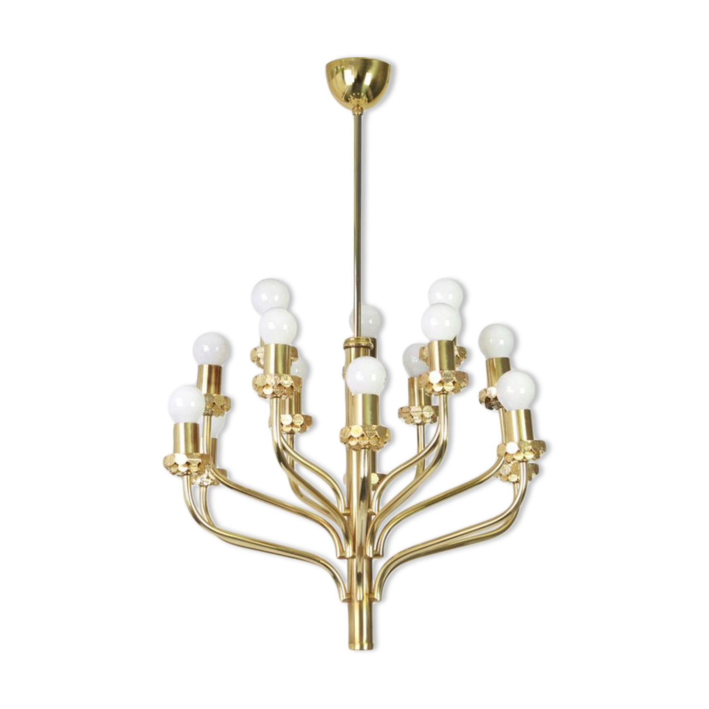 Brass chandelier 1970s