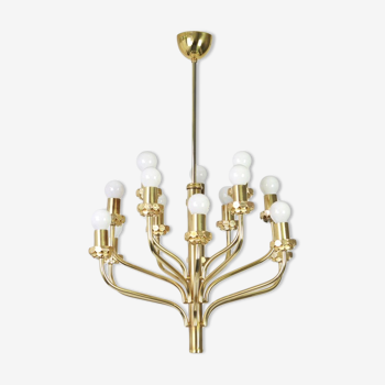 Brass chandelier 1970s