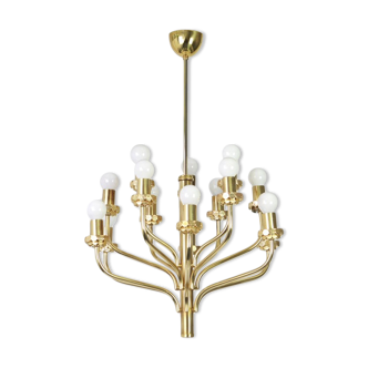 Brass chandelier 1970s