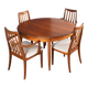 Retro teak 1960s mid century dining table & 6 chairs by G plan Victor Wilkins