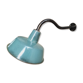 Old garden lamp vintage green wall lamp enamel