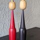 Imperial couple two kokeshis dolls circa 1970 Japan