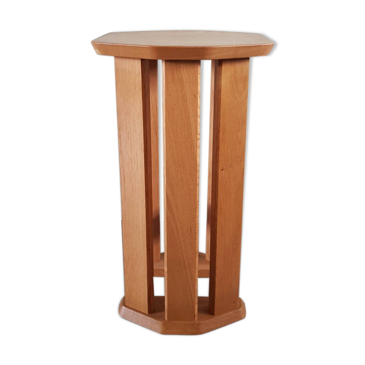 Table de bout en bois vintage années 80