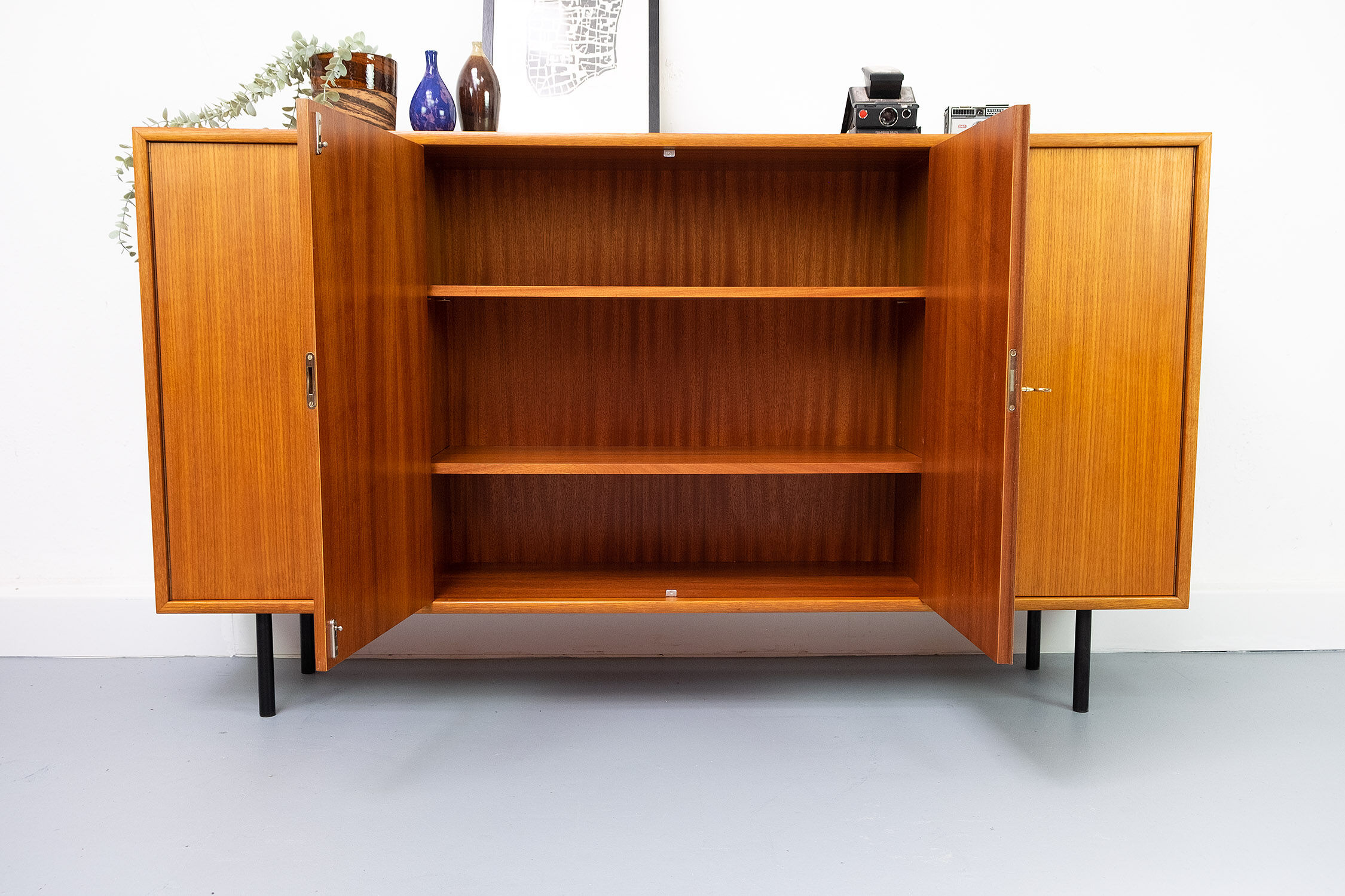 Vintage Teak Highboard by WK Möbel, 1960s