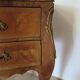 Pair of 2 Louis XV bedside tables - marquetry - 2 drawers - pink marble