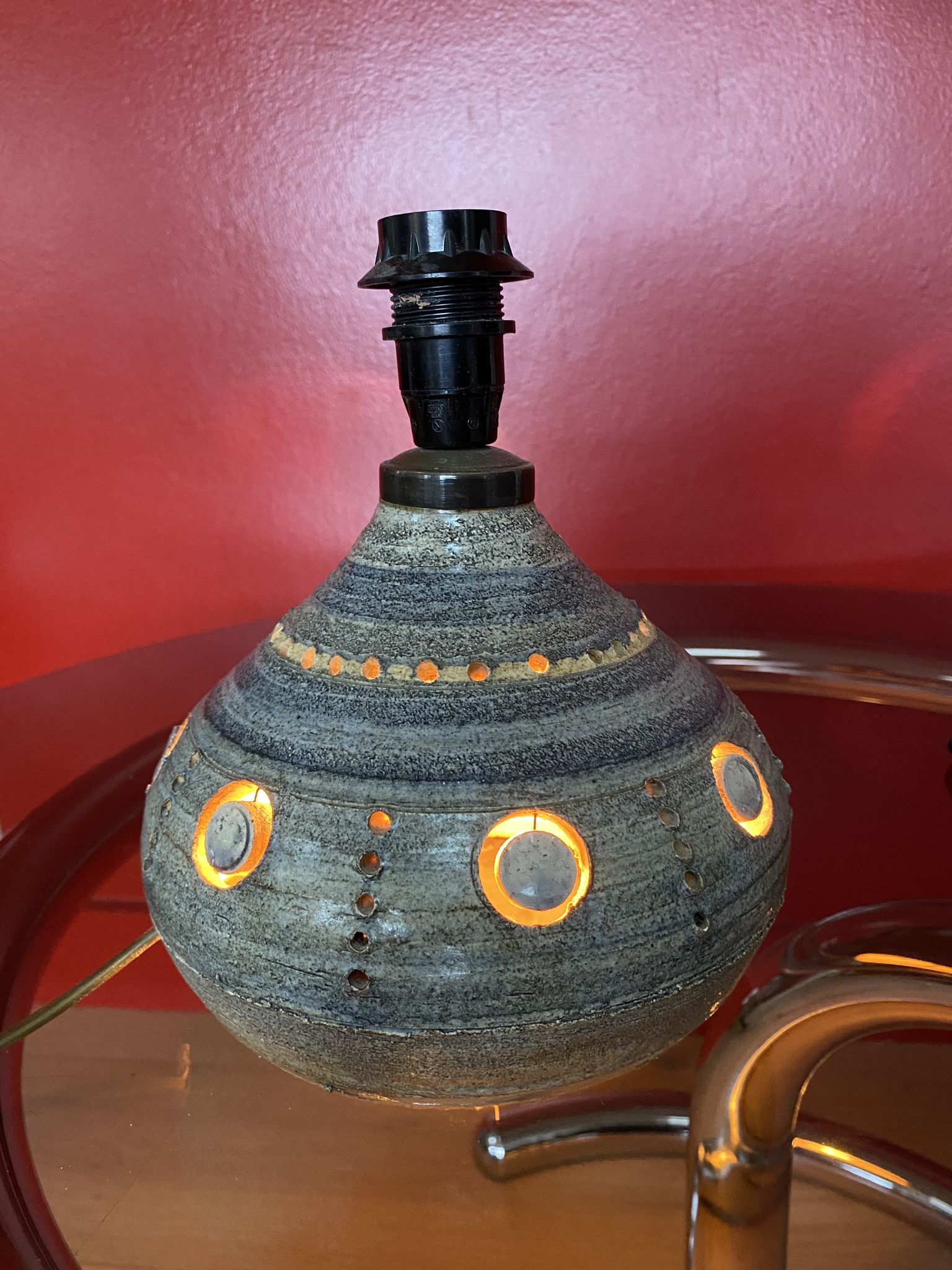 Lamp by Belgian ceramicist Georges Pelletier, 1960s