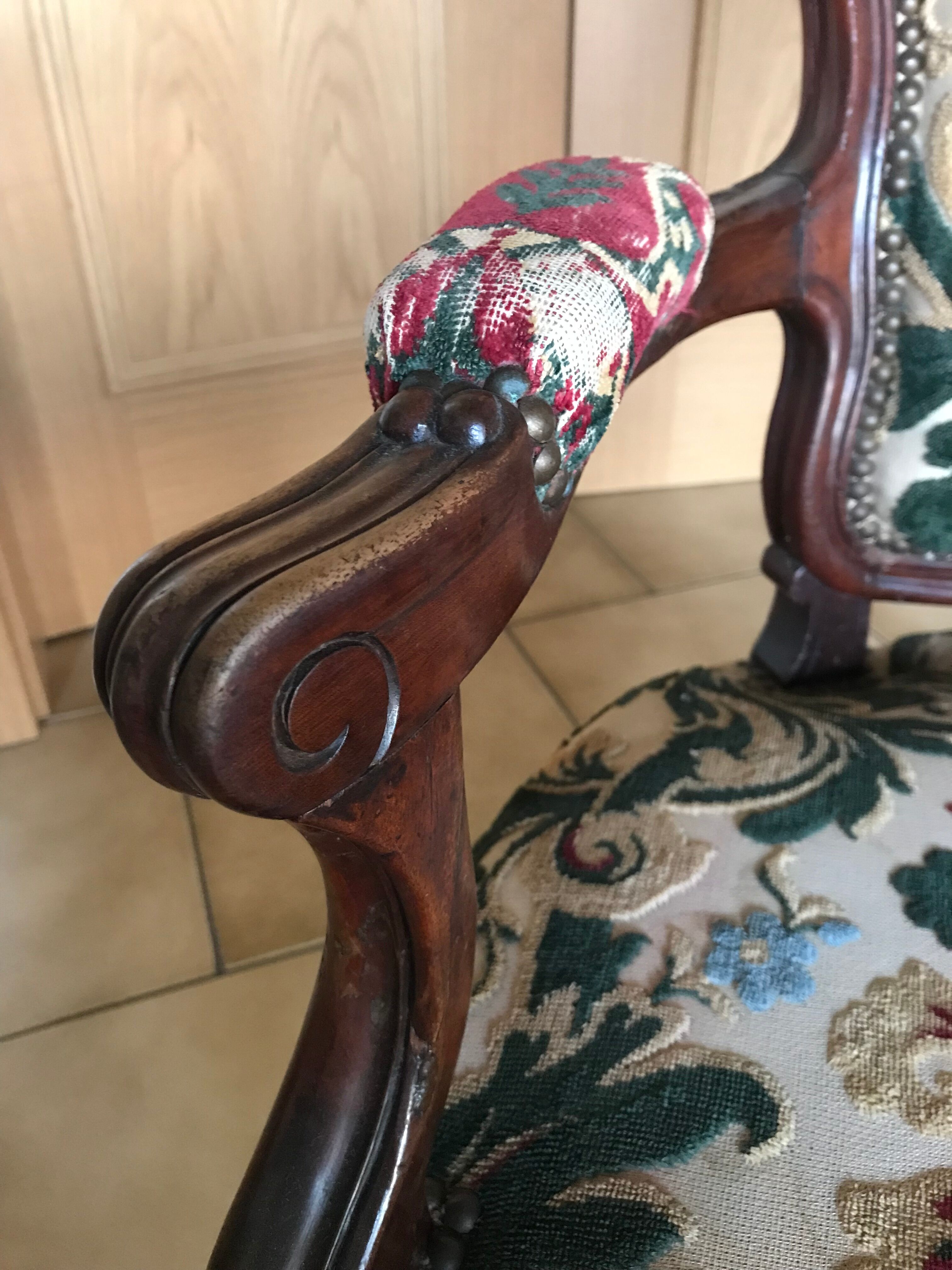 Authentic voltaire armchair 19th