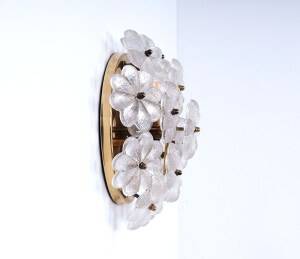 Lampe fleur en cristal Ernst Palme, années 1970