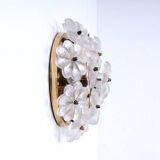 Lampe fleur en cristal Ernst Palme, années 1970