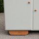 Renovated vintage buffet in Mado style – Celadon Libéron and natural wood – 13