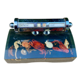 Perpetual office calendar resin with inclusions vintage seaside souvenir