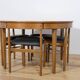 Mid-Century Round Extendable Dining Table and Chairs from McIntosh, 1960s, Set of 5