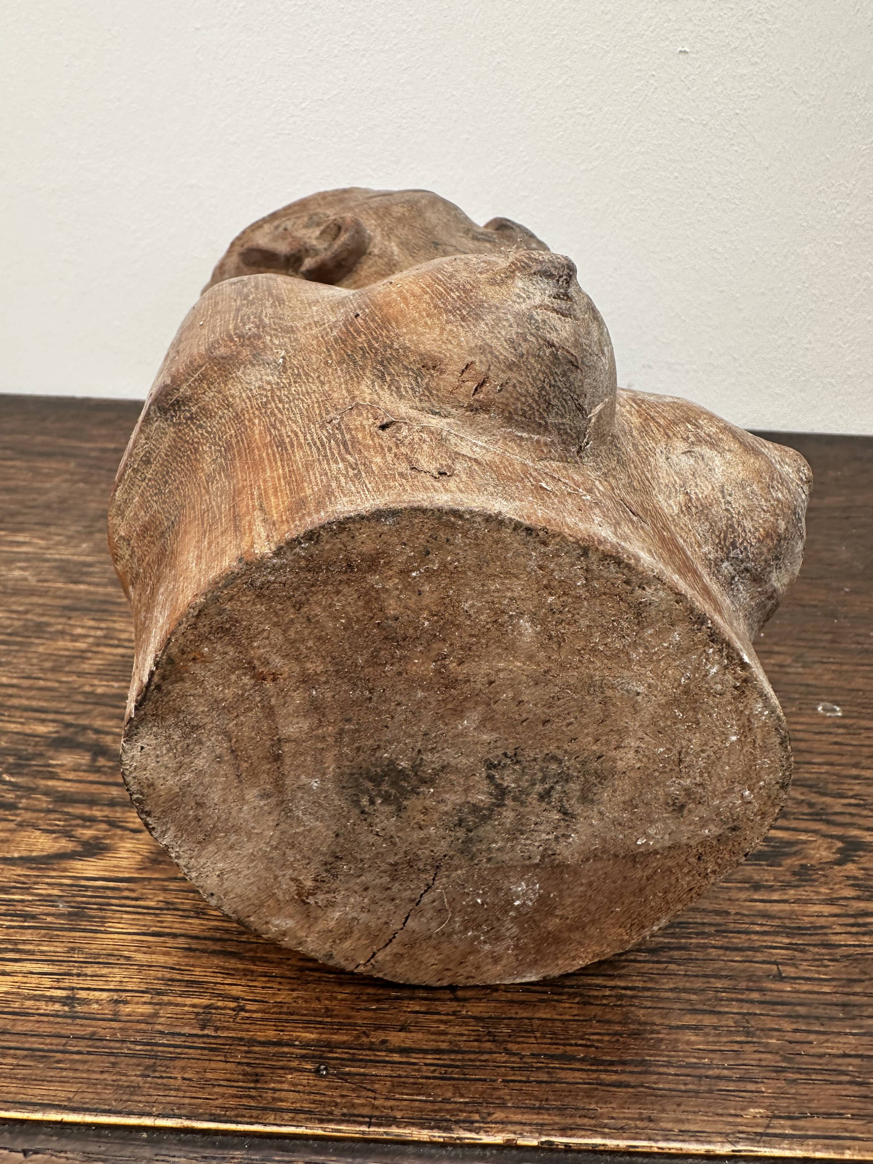 African statue, wooden bust of a woman, 1920s