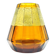 Art Deco vase, honey glass, oroplastic, Czechoslovakia, 1930s