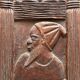Pair of carved African wall panels in wood – vintage tribal art