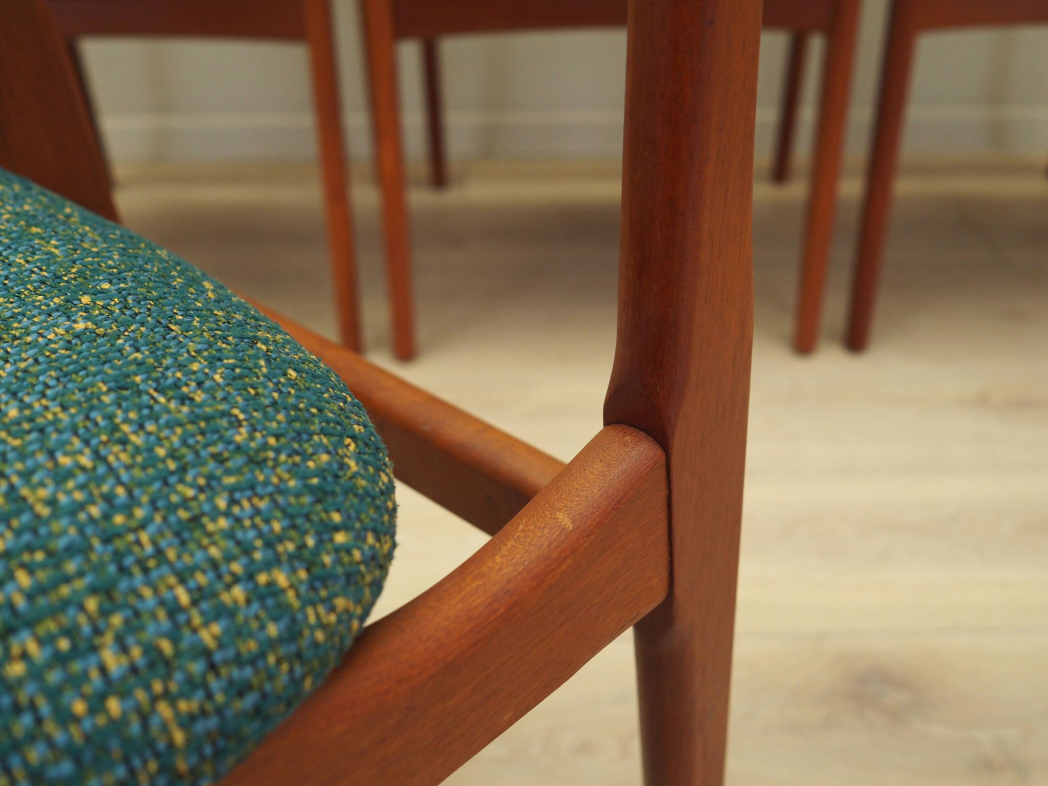 Set of six teak chairs, Danish design,  N. & K. Bundgaard Rasmussen