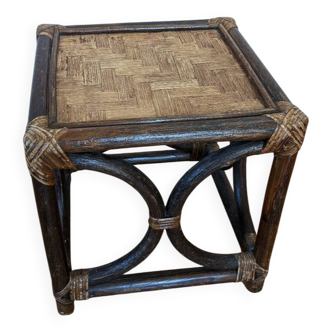 Petit tabouret en rotin