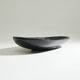 Organic shaped black wooden bowl, 1960s