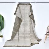 7x10 Dark Green White Handmade Wool Turkish Rug, 200x300Cm SK 242094