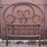 Vintage 60s bamboo rattan headboard