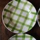 A set of 4 green Scottish soup plates Moulin des Loups Vintage
