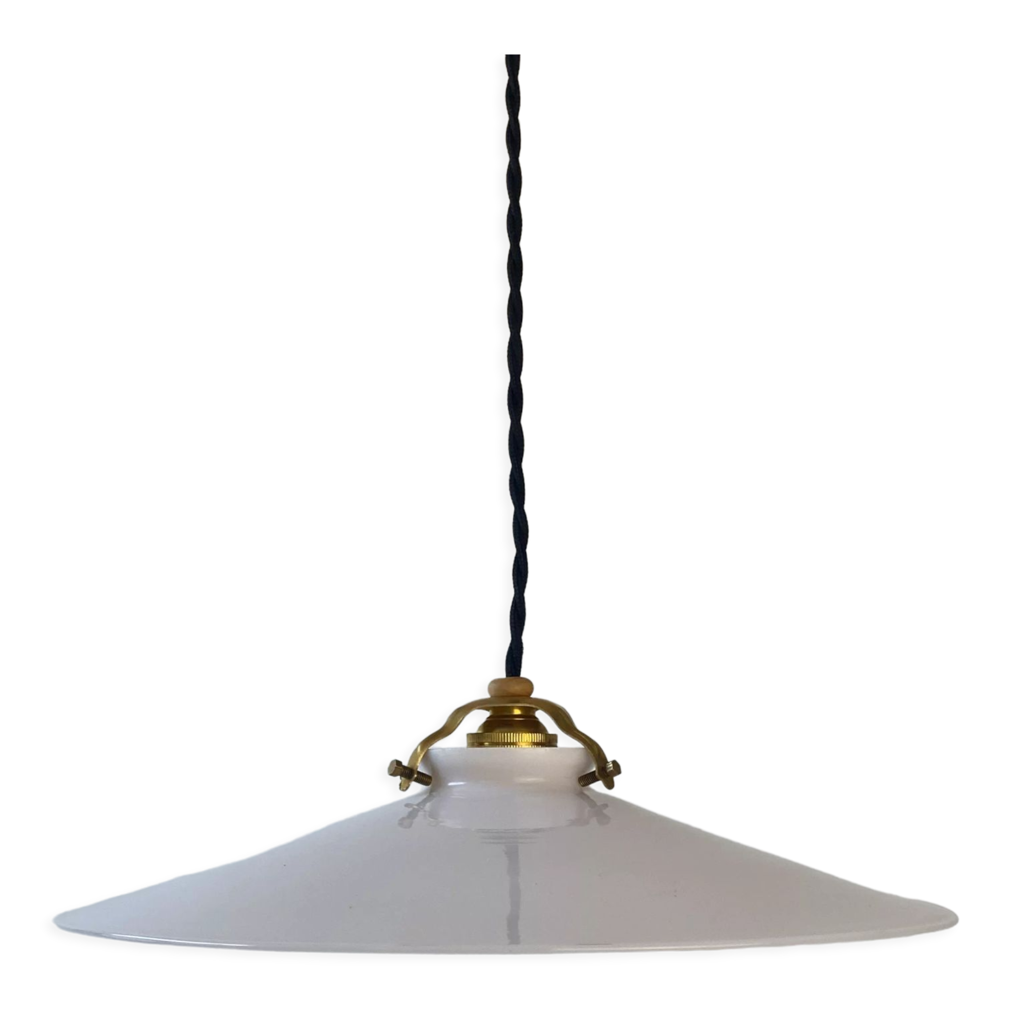 Vintage opaline pendant lamp