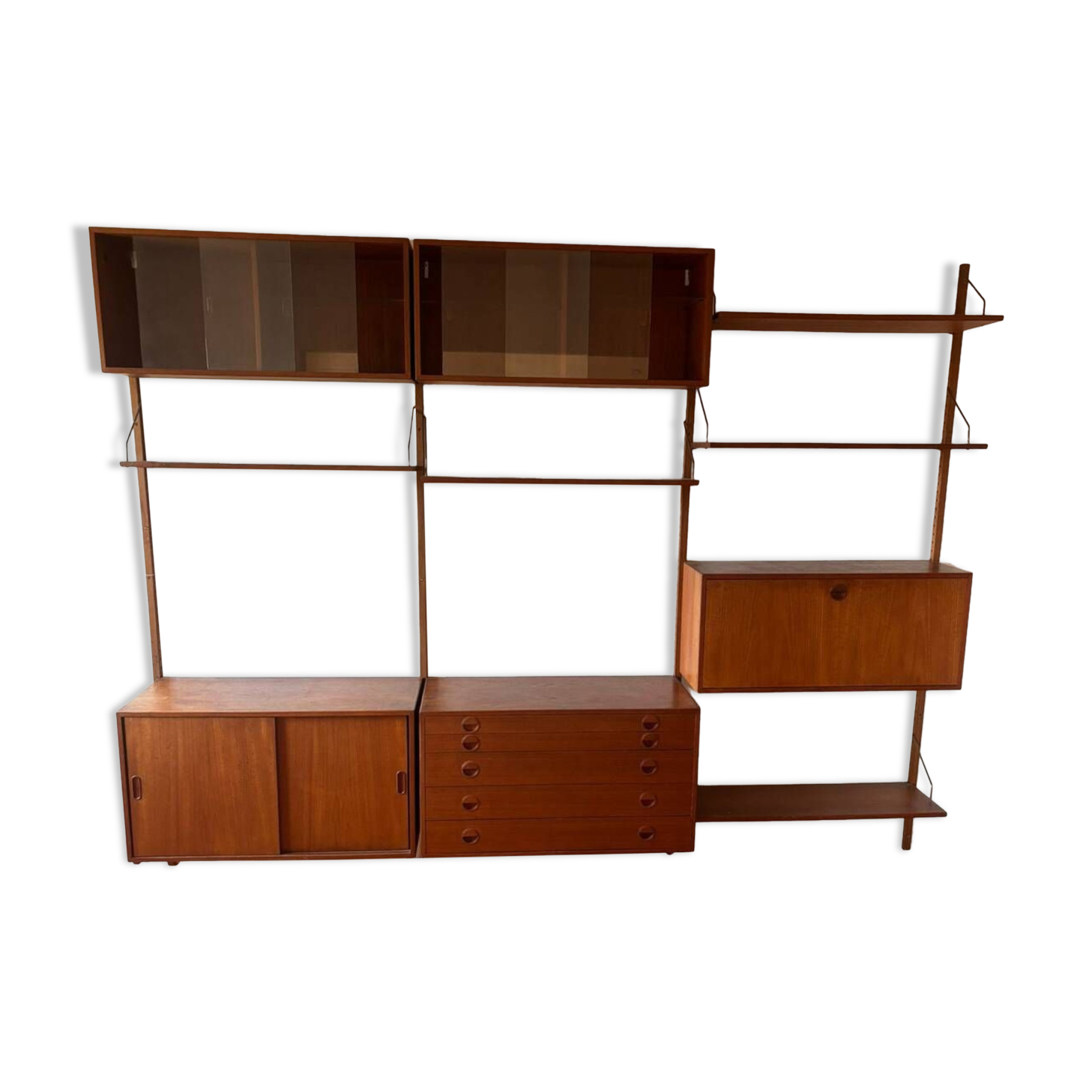 Étagère scandinave en teck modulable