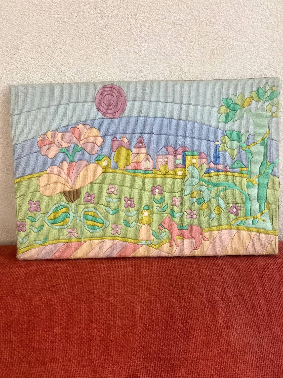 Tapisserie en laine vintage