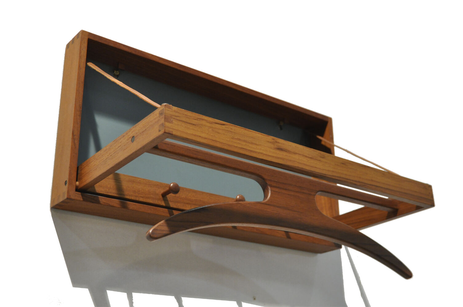 Teak coat rack by Adam Hoff & Poul Ostergaard for Virum, 1950s