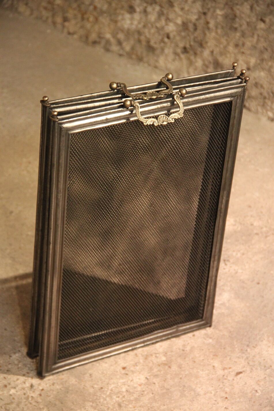 old brass foldable fire barrier