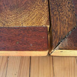 Pair of solid wood coffee tables – rustic / wabi-sabi style (1950-198)