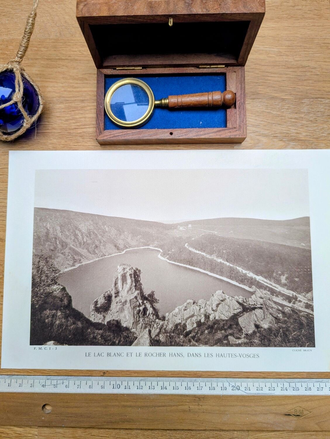 Lake Blanc, Hautes-Vosges, photo print from 1942.