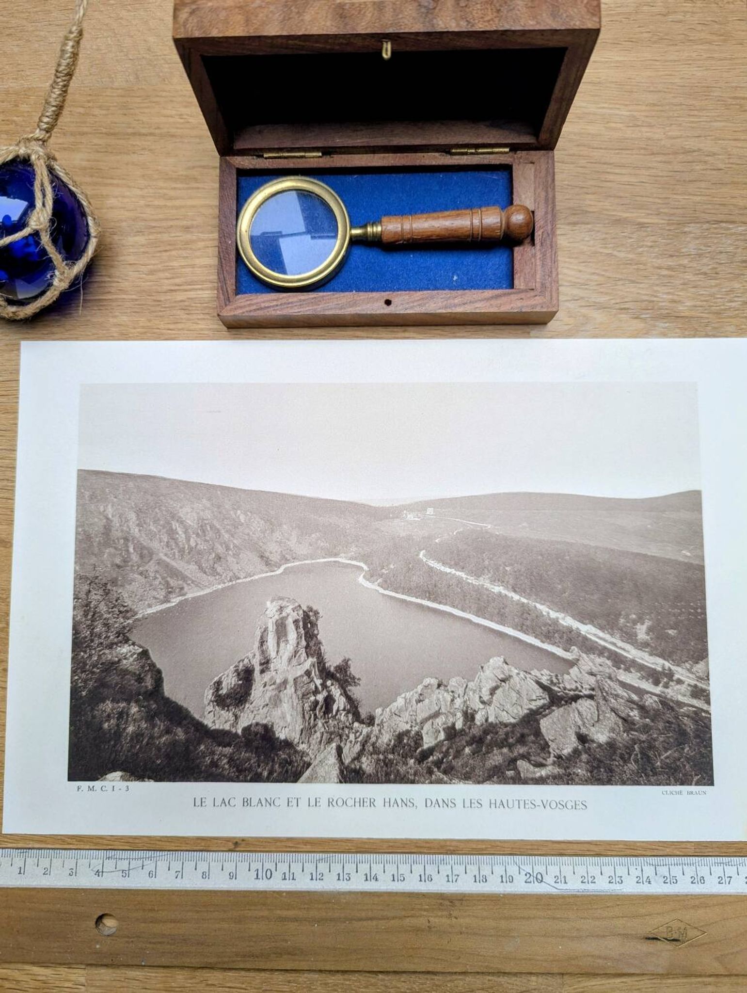 Le Lac Blanc, Hautes-Vosges, planche photo imprimée en 1942.