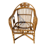 Wicker armchair with medallions