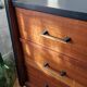 Vintage Scandinavian commode with tapered legs.