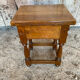 Vintage Solid Oak Nightstand with Storage #E105