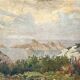 Painting “Seaside View”, oil on canvas glued on hardboard.