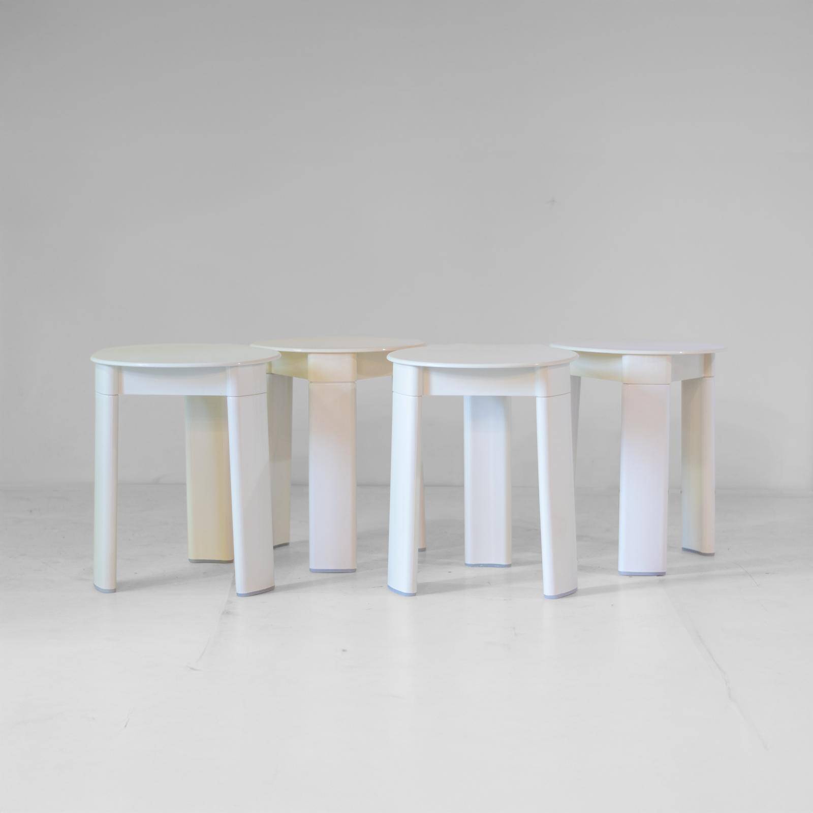 Italian Space Age Plastic Stools by Olaf von Bohr for Gedy, set of four