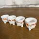 Serie de 4 coquetiers tripode arcopal