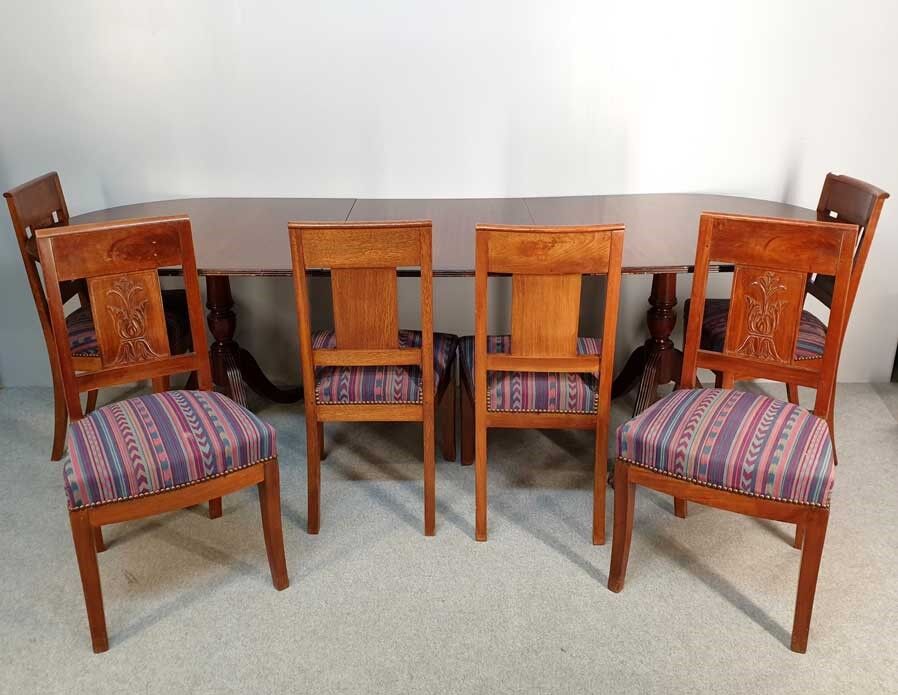 Mahogany chairs of Napoleon III style, set of 6, late nineteenth