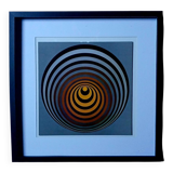 Title: Optical Art Painting "Tunnel" - Vasarely Style - 70s Vibe  
Price