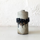 German ceramic vase with blue interior, 1970s