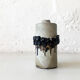 German ceramic vase with blue interior, 1970s