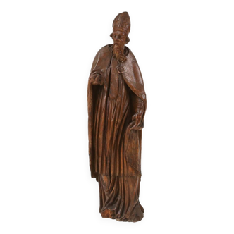 Rare antique statue of Saint Eligius, France ca. 1550